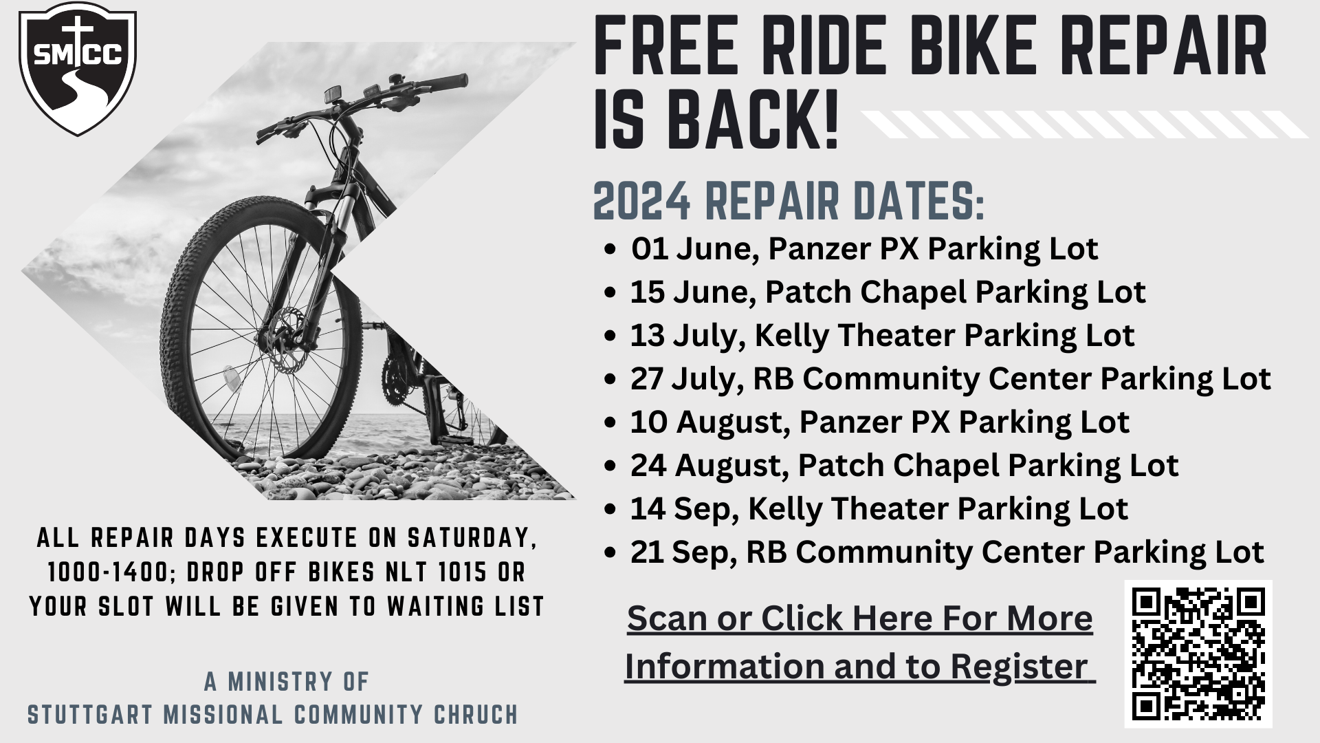 Free Ride Bike Repair Dates